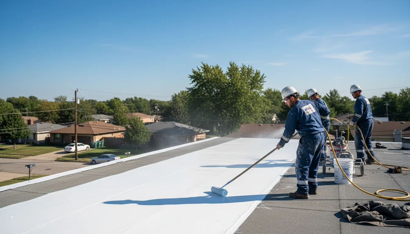 Commercial roof coating in Nora, IL near me